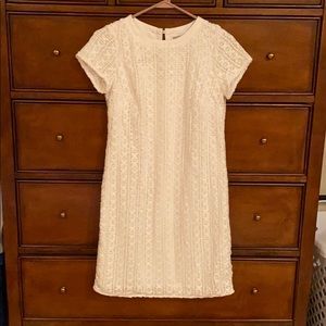 Banana Republic Floral Lace White Dress
